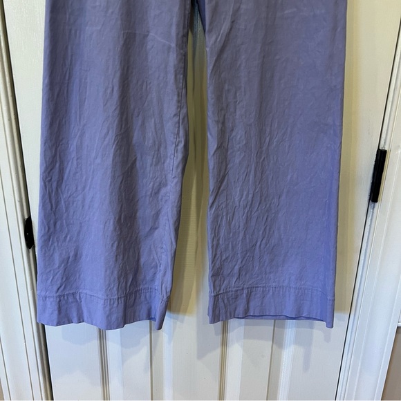 NWOT Anthropologie Maeve Colette Pants Purple 26 Cropped Wide Leg Magic Fabric - Picture 4 of 8